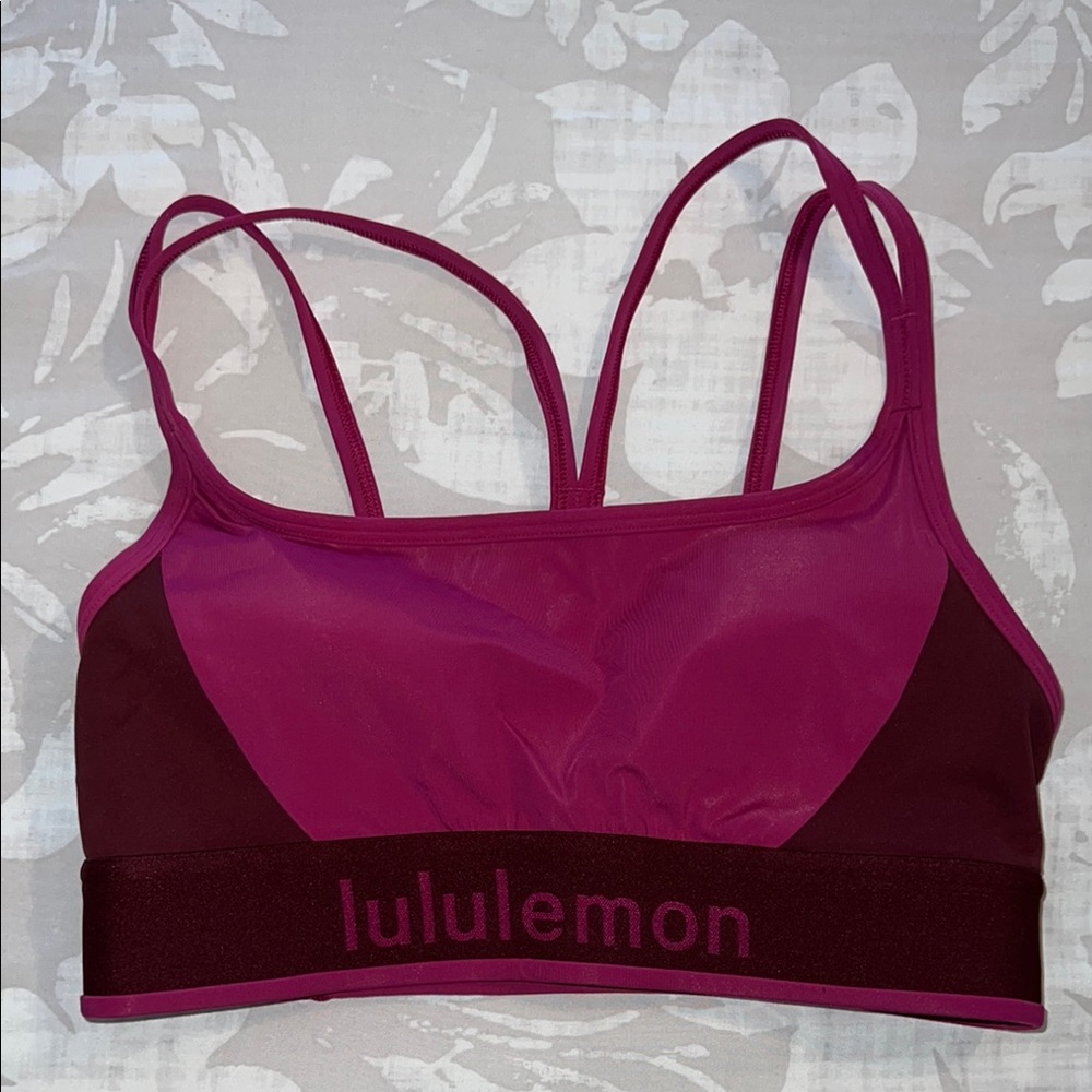 lululemon athletica Pink Sports Bra Seamless Stretchy Design
